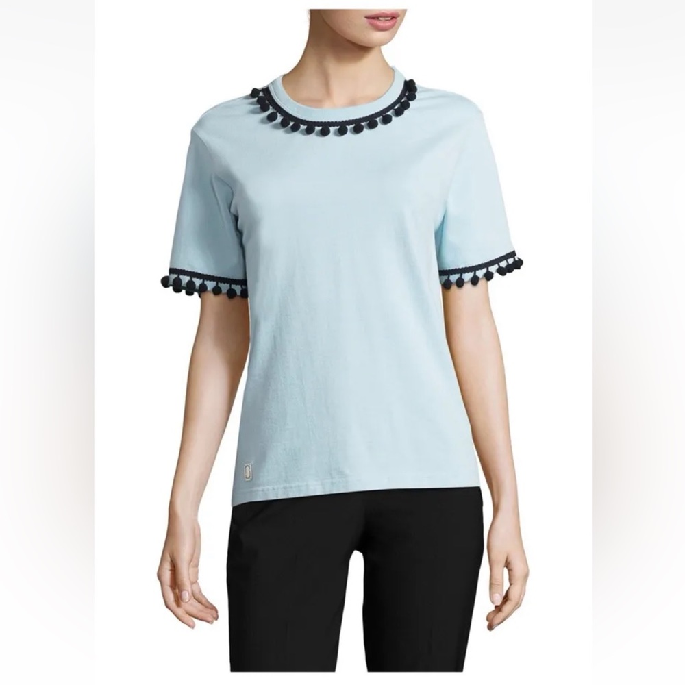 Marc Jacobs Pom Pom Trim Cotton Tee